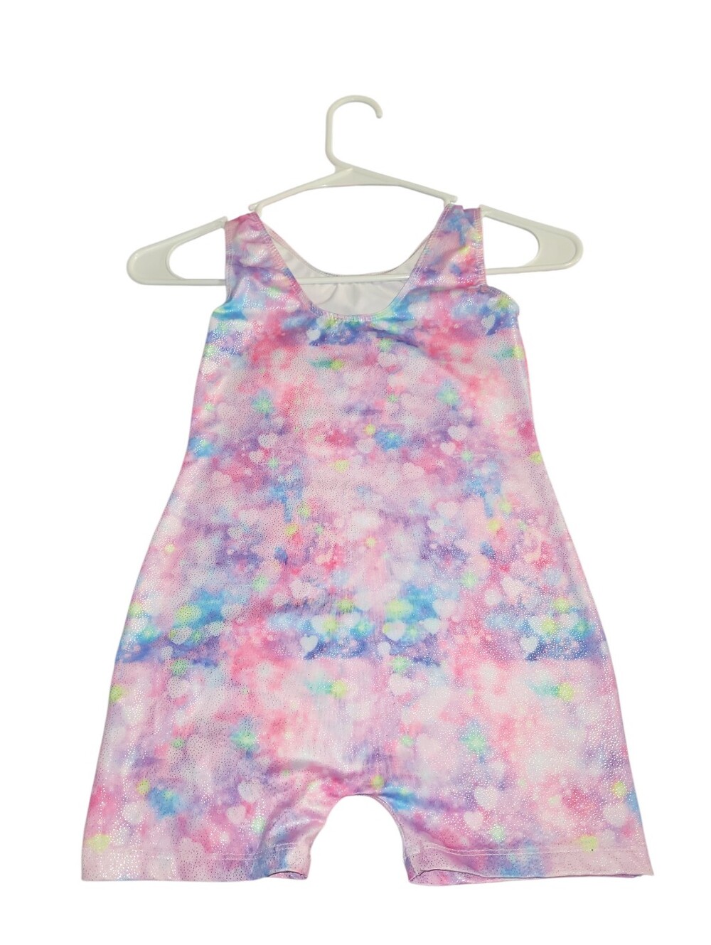Girls' Pastel Watercolor Leotard Romper